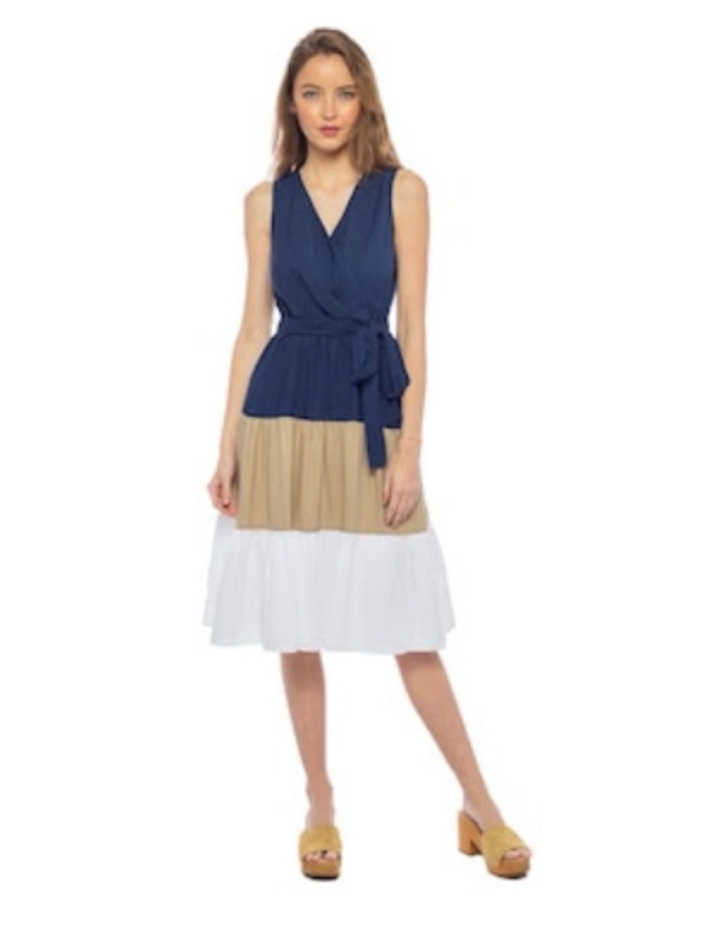 Parker & Rowe Sleeveless Colorblock Dress